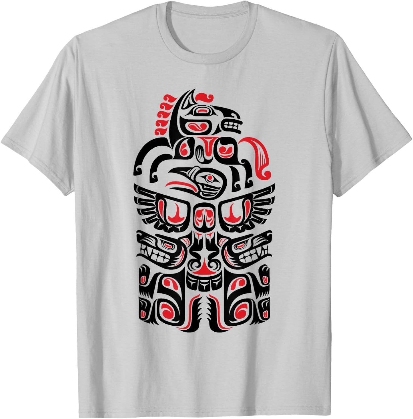 Native American Haida Art Lover Native Indian People Gift T-Shirt - T-Shirt | Ash