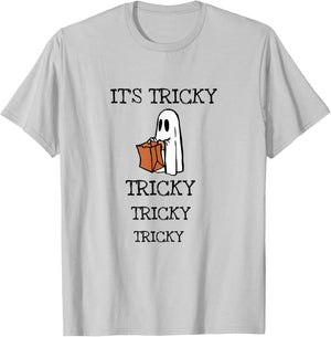 It's Tricky Tricky Ghost Halloween Funny Music T-Shirt - T-Shirt | Ash