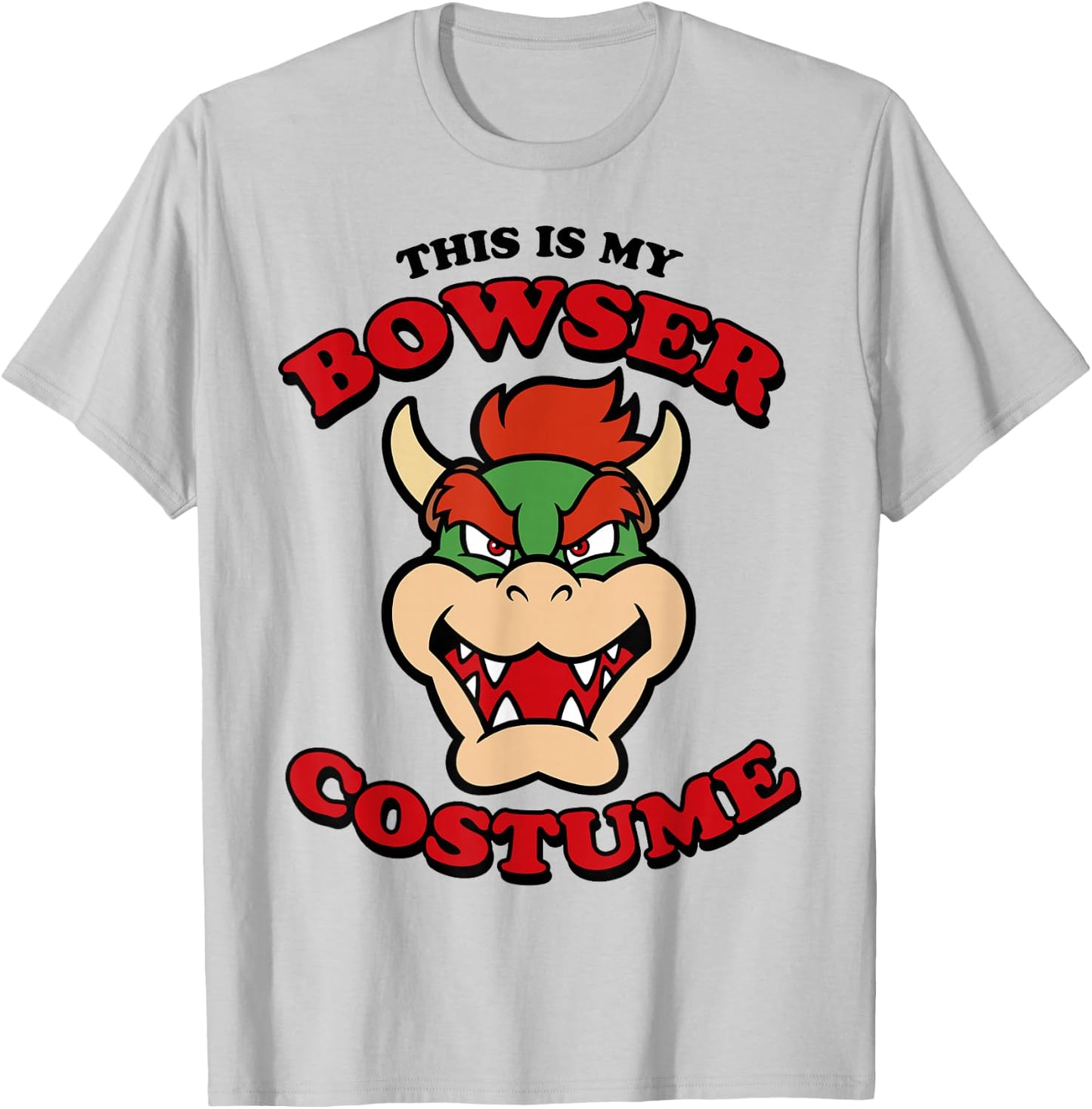 Nintendo Super Mario Bowser Costume Graphic T-Shirt - T-Shirt | Ash