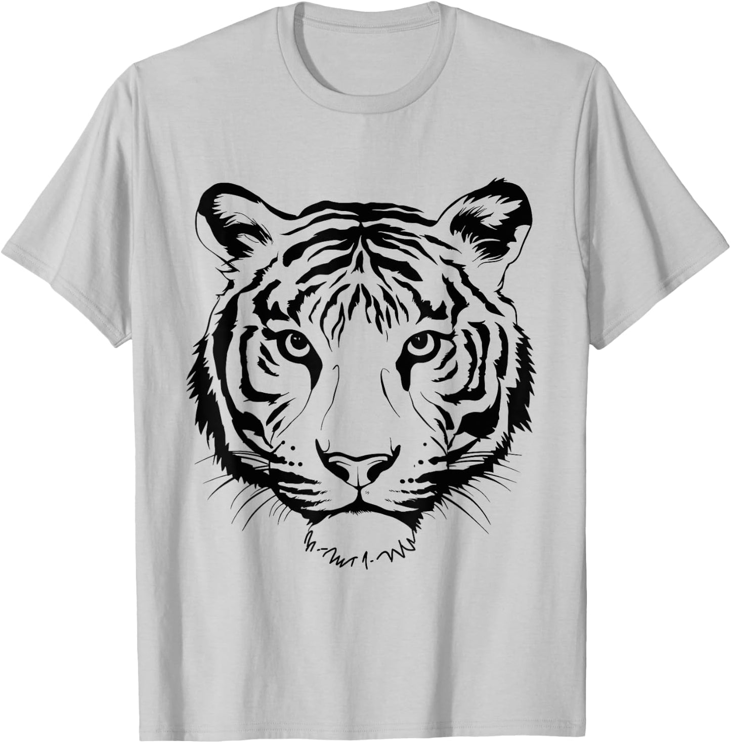 Orange Tiger Face Wild Animals Men Kids Tiger Head T-Shirt - T-Shirt | Ash