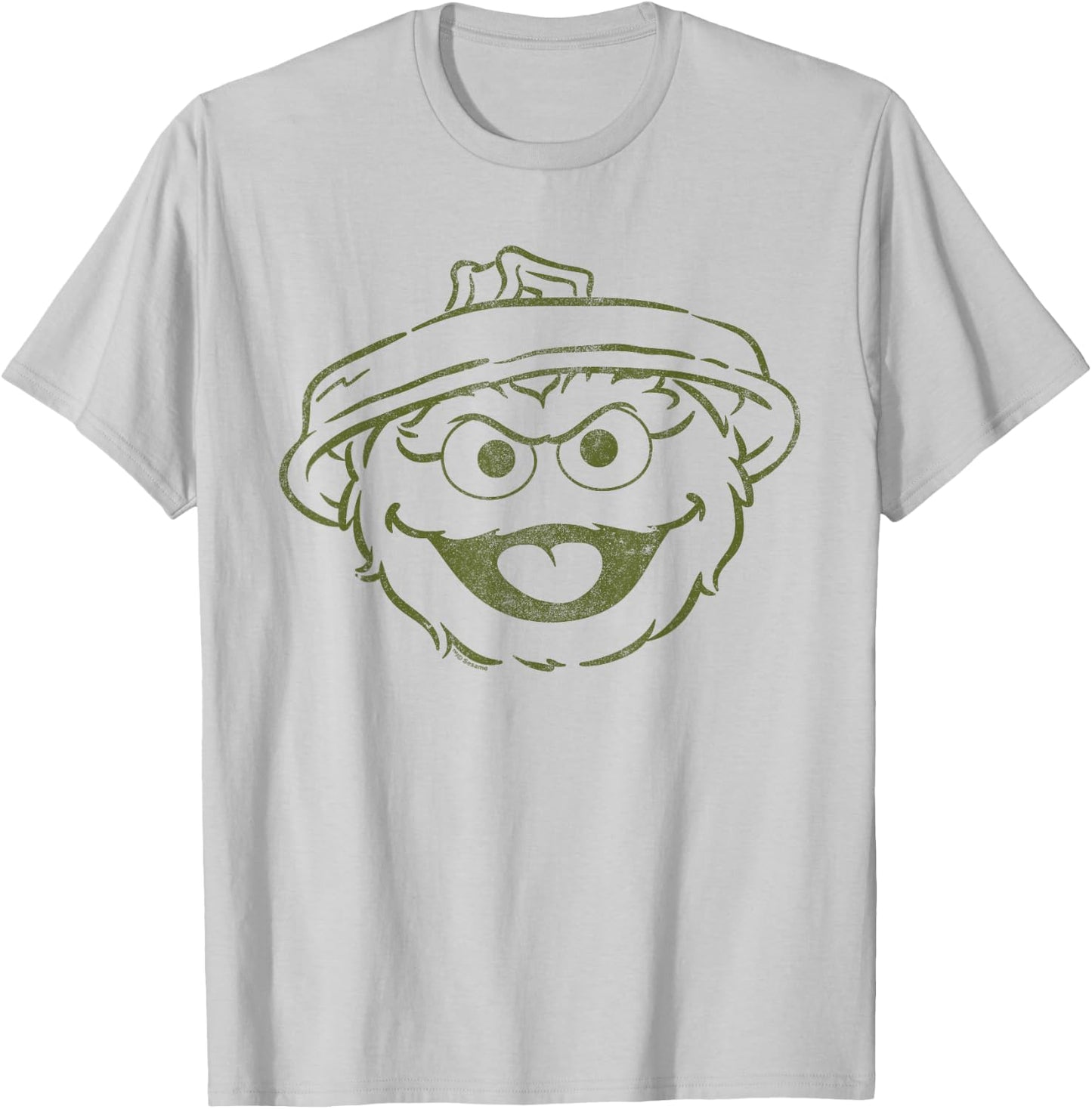 Sesame Street Oscar The Grouch Mono Halloween Costume T-Shirt - T-Shirt | Ash