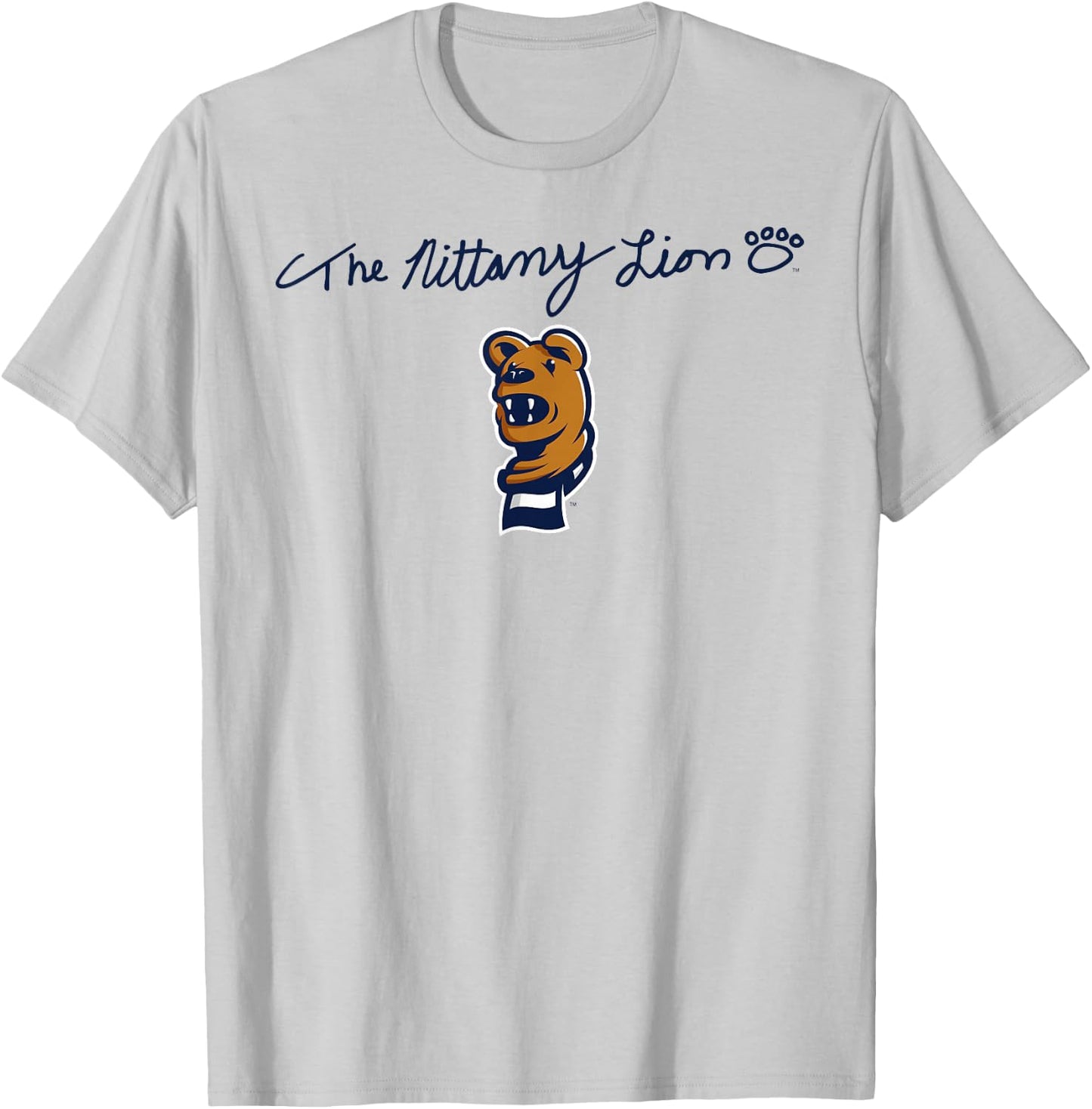 Penn State Nittany Lions Mascot Script Logo T-Shirt - T-Shirt | Ash