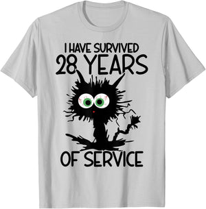 I Have Survived 28 Years Of Of Service T-Shirt - T-Shirt | Ash