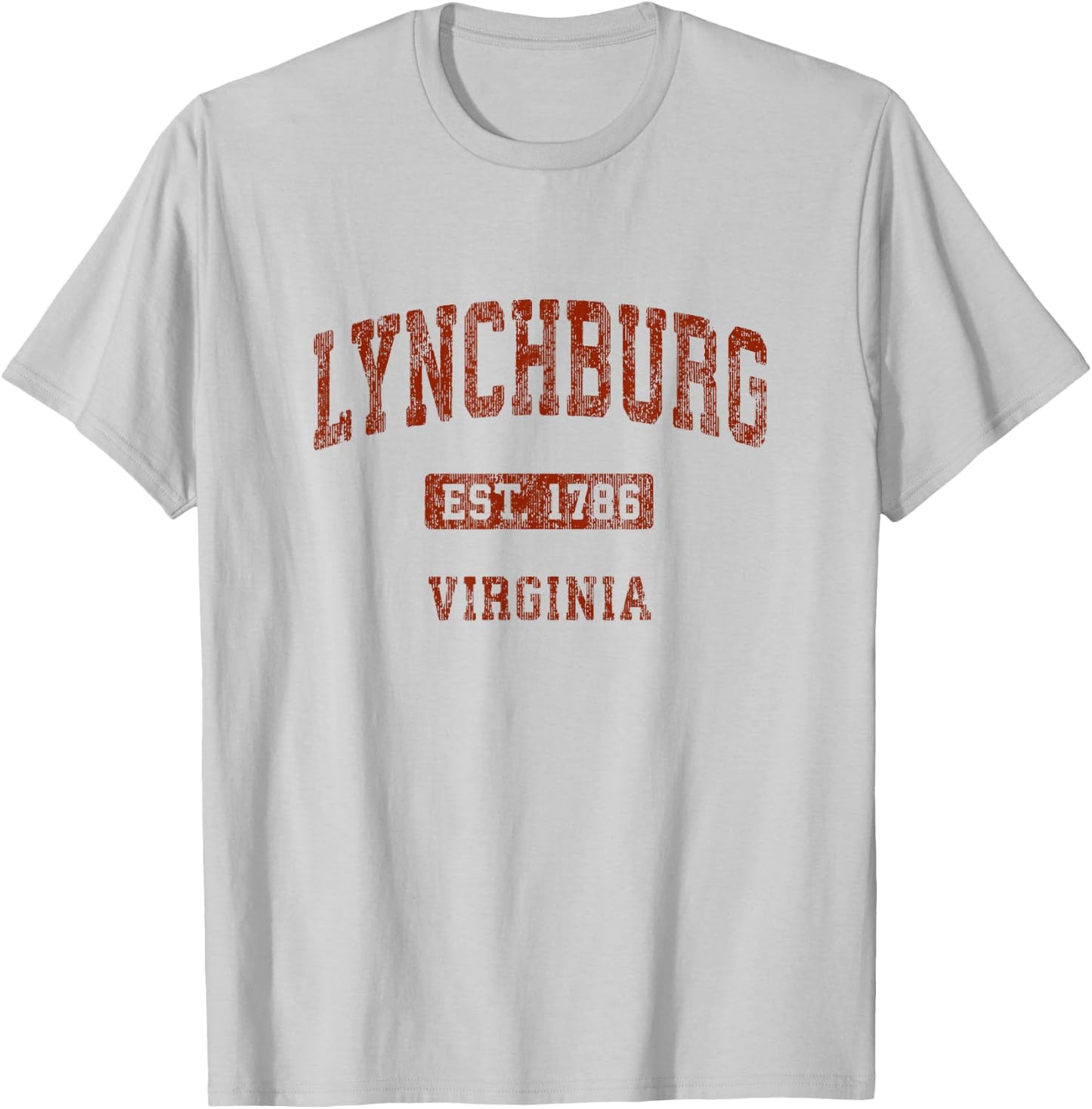 Lynchburg Virginia VA Vintage Athletic Sports Design T-Shirt - T-Shirt | Ash