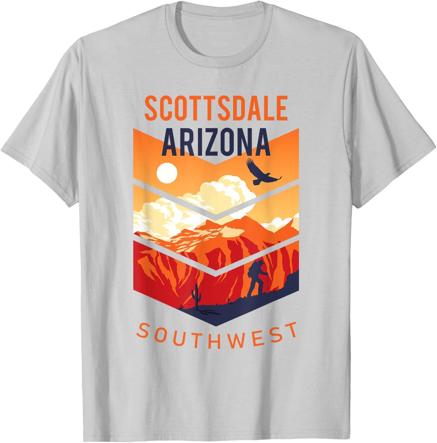 Scottsdale Arizona Native Home State Vintage Southwest T-Shirt - T-Shirt | Ash