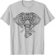 Elephant Mandala, Ethnic Native American Shamanic T-Shirt - T-Shirt | Ash