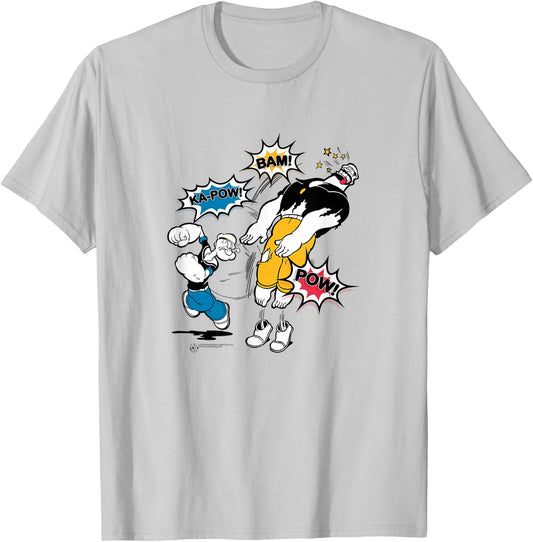 Popeye and Bluto #38971 T-Shirt - T-Shirt | Ash
