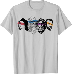 Renaissance Ninja Artist Drawing T-Shirt - T-Shirt | Ash