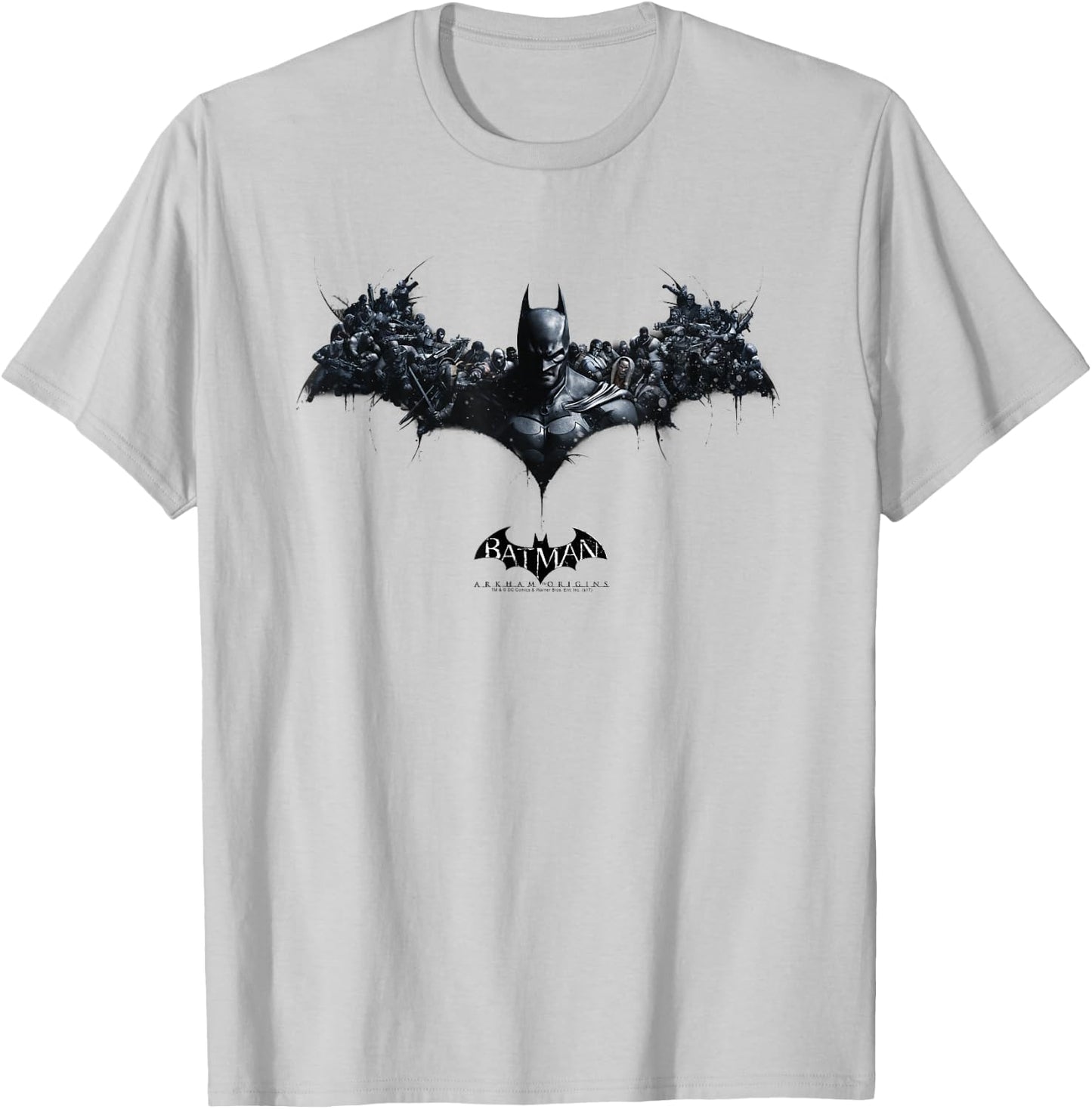 Batman: Arkham Origins Bat of Enemies T-Shirt - T-Shirt | Ash