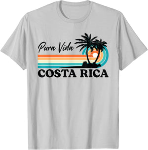 Costa Rica Retro Beach Vacation Costa Rica Souvenir Beach T-Shirt - T-Shirt | Ash