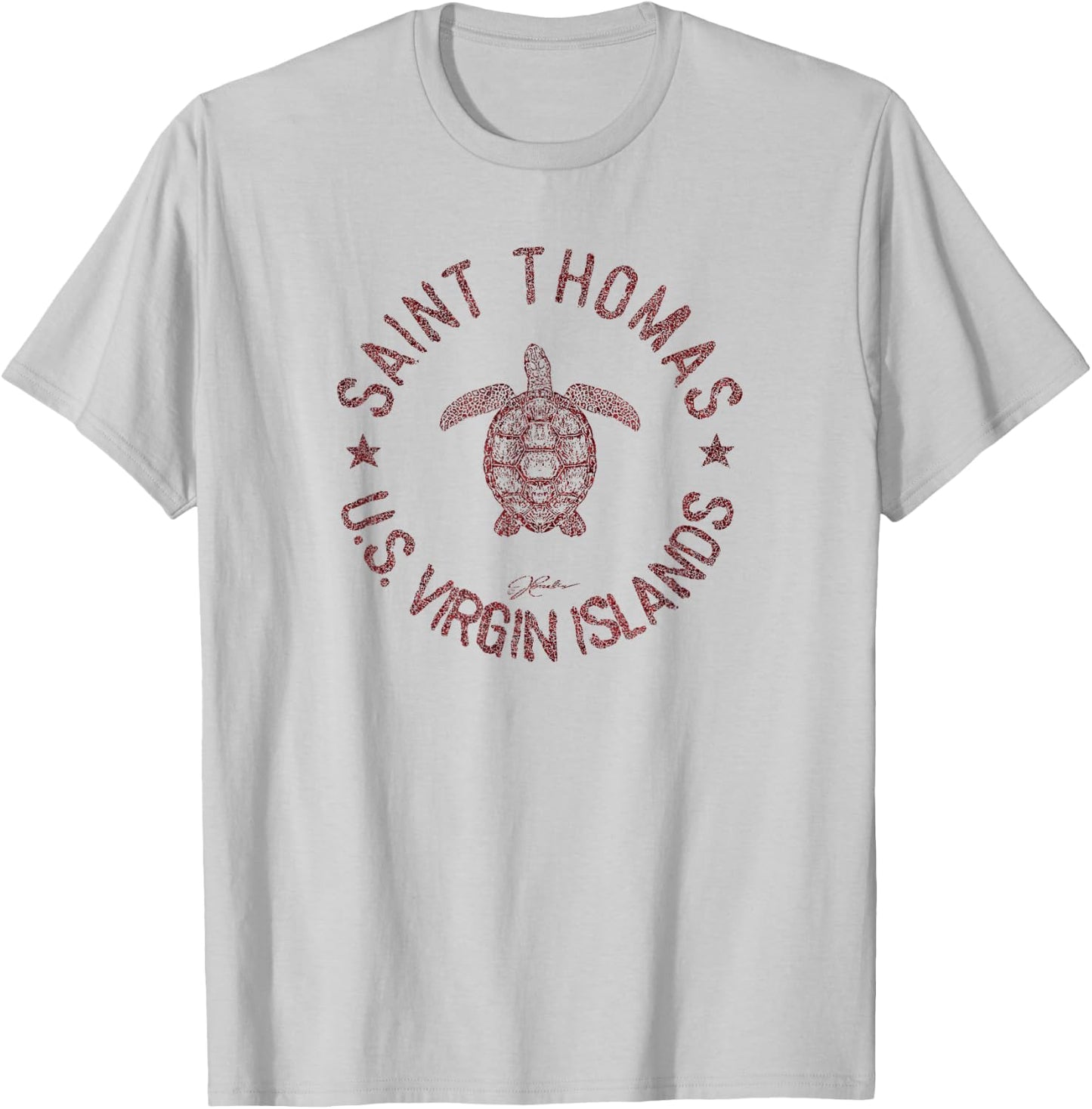 JCombs: Saint Thomas, U.S. Virgin Islands, Sea Turtle T-Shirt - T-Shirt | Ash