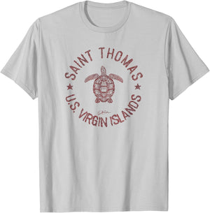 JCombs: Saint Thomas, U.S. Virgin Islands, Sea Turtle T-Shirt - T-Shirt | Ash