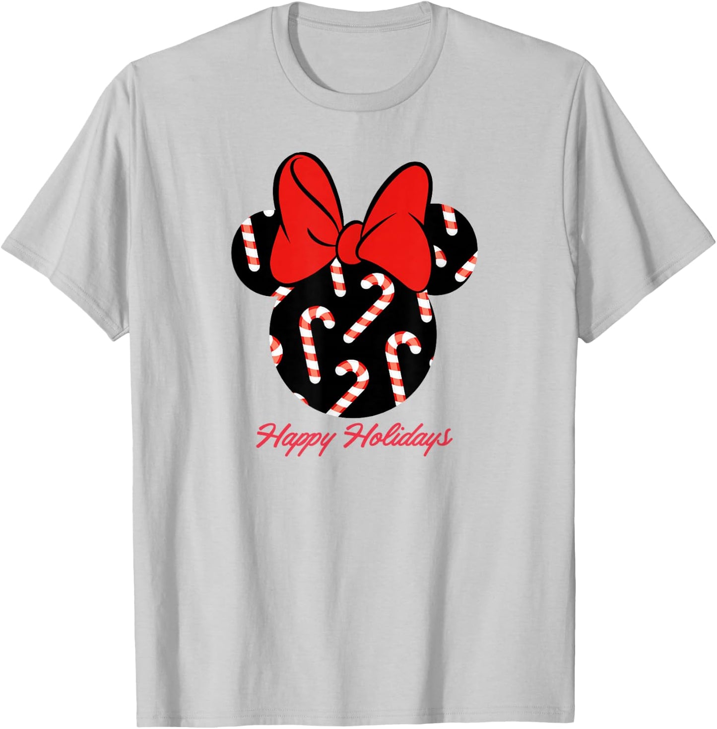 Disney Minnie Candy Canes Holiday T-Shirt - T-Shirt | Ash