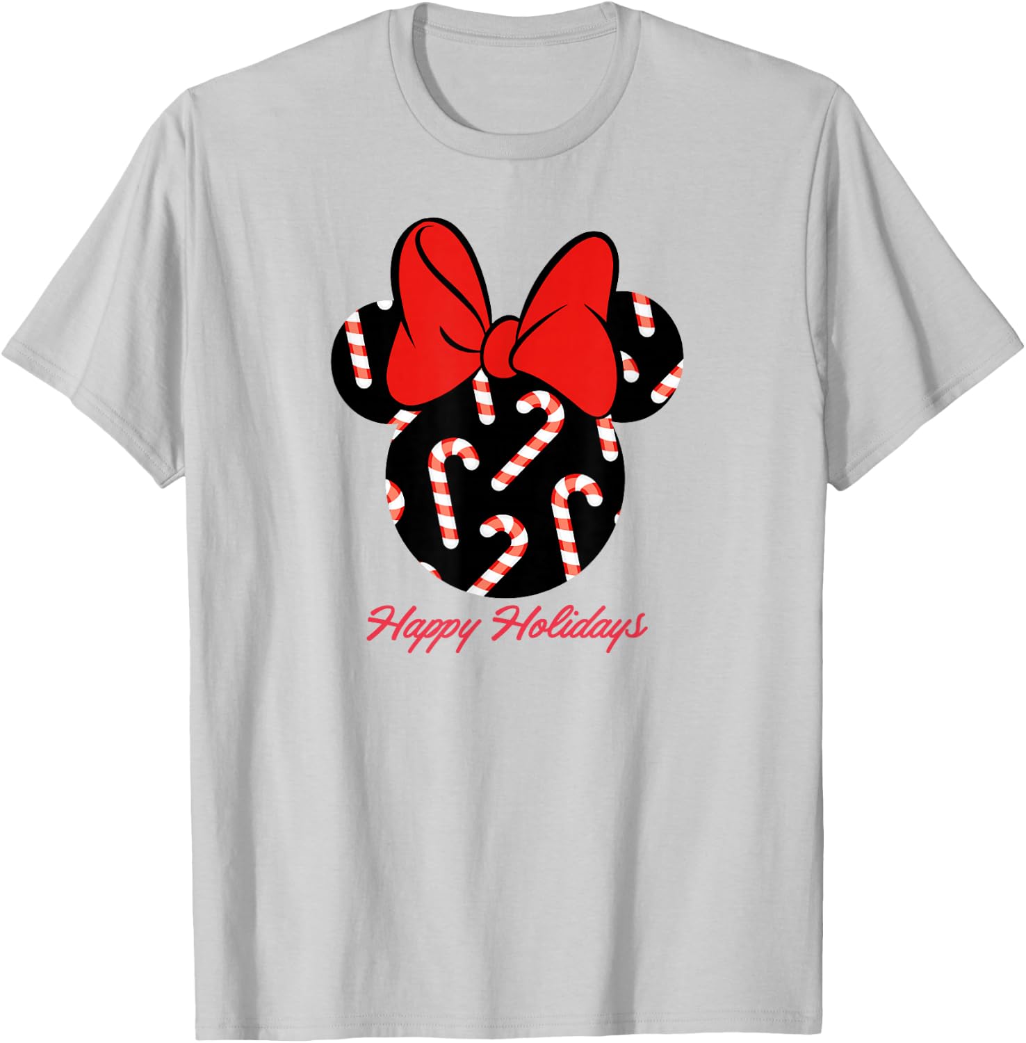 Disney Minnie Candy Canes Holiday T-Shirt - T-Shirt | Ash