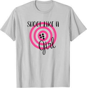 Shoot Like a Girl - Guns Ammo & America Clothing Co. T-Shirt - T-Shirt | Ash