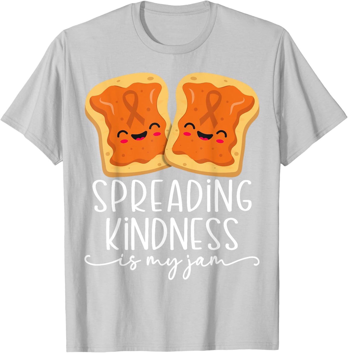 Spreading Kindness is My Jam Orange Unity Day Anti Bullying T-Shirt - T-Shirt | Ash