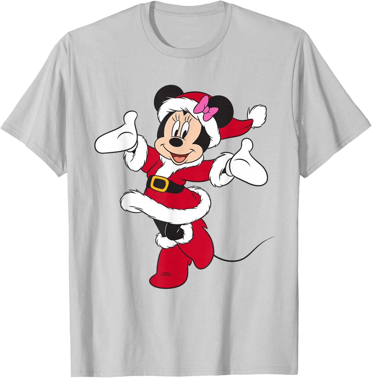 Disney Santa Minnie Mouse Holiday T-Shirt - T-Shirt | Ash