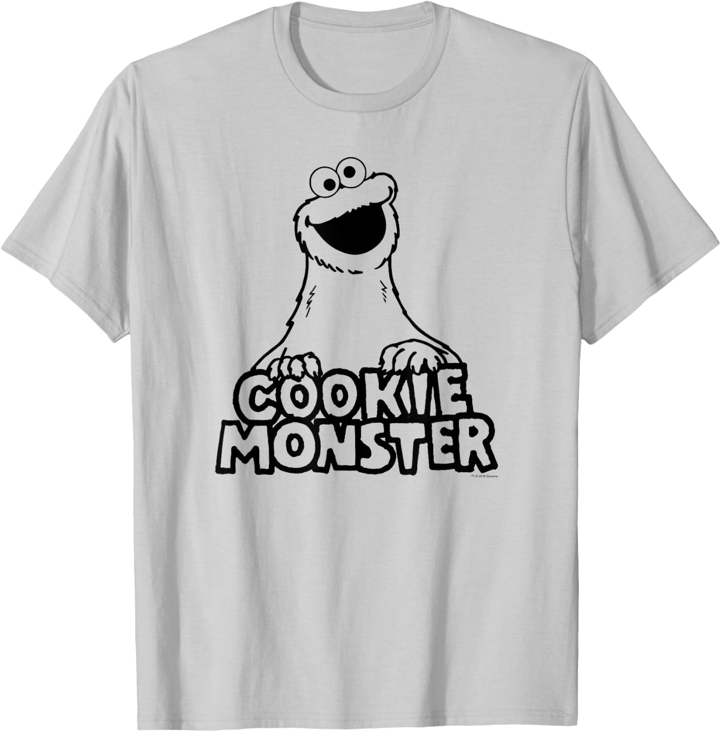 Sesame Street Vintage Cookie Monster T Shirt T-Shirt - T-Shirt | Ash
