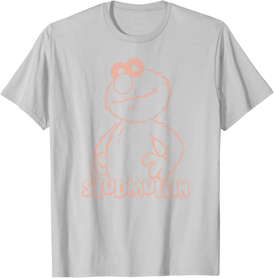 Sesame Street Elmo Studmuffin T-Shirt - T-Shirt | Ash