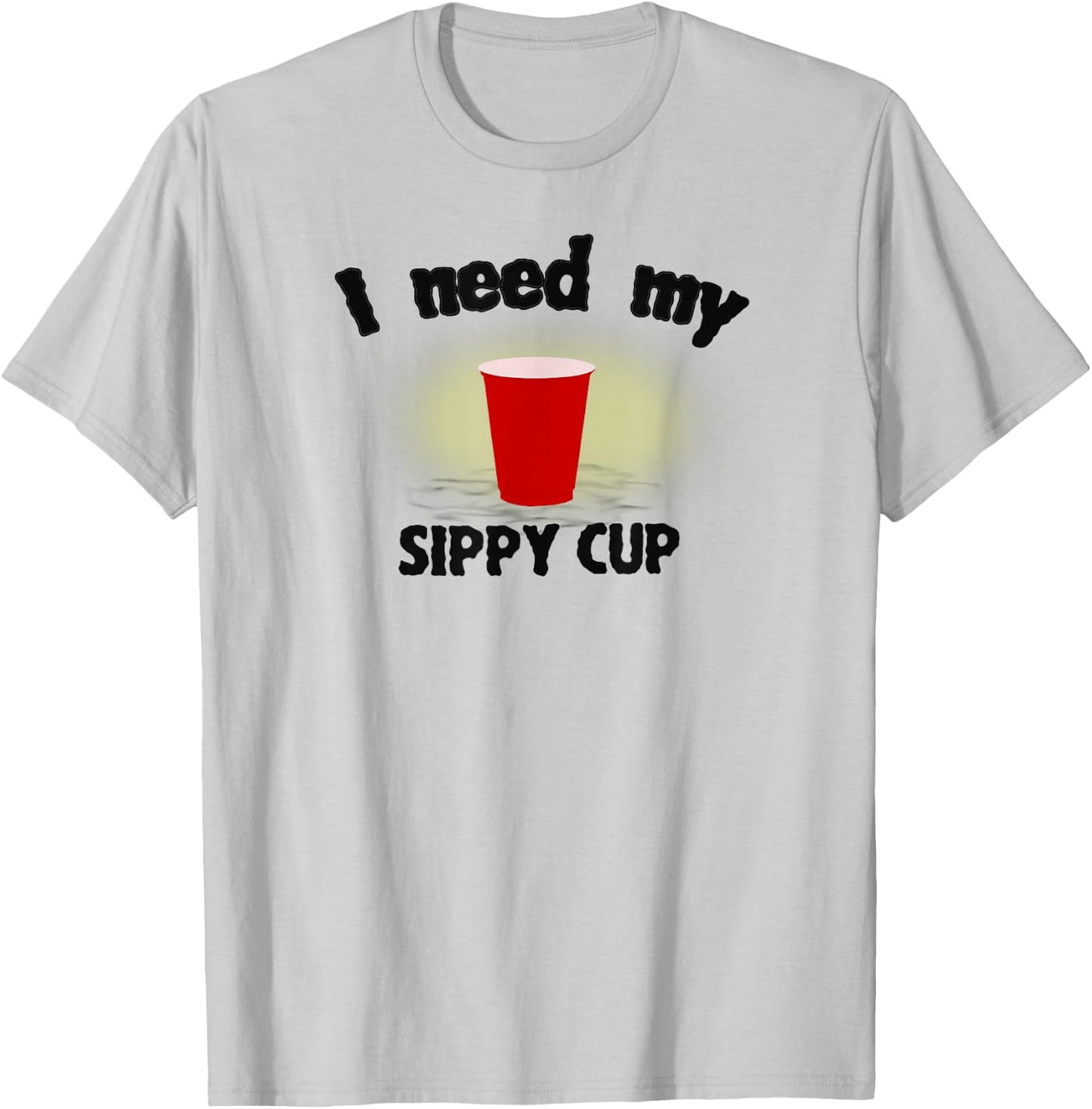 Alcohol Adult Beverage Red Drinking Cup Party T-Shirt - T-Shirt | Ash