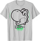Super Mario Yoshi Silhouette Kanji Style Graphic T-Shirt - T-Shirt | Ash