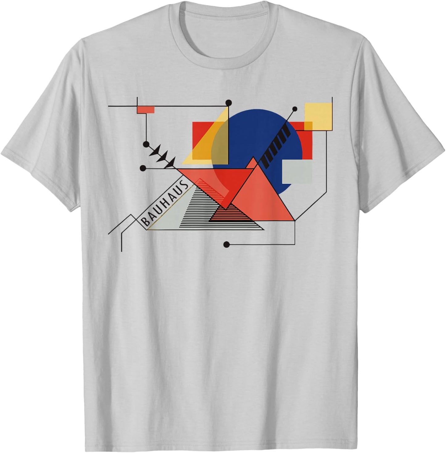 Bauhaus Movement Reproduction T Shirt, 1919 Artwork T-Shirt - T-Shirt | Ash