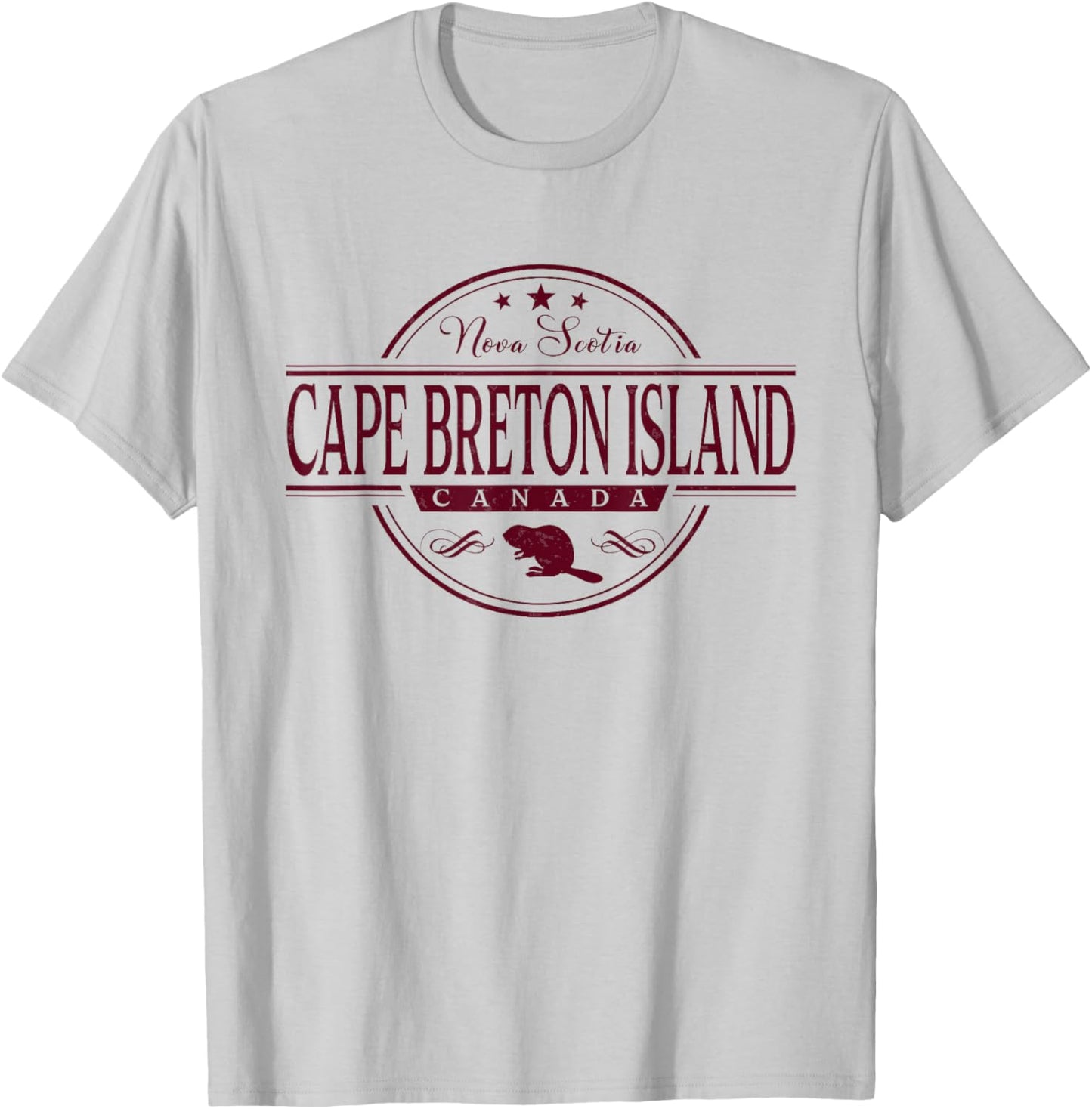 Cape Breton Island Nova Scotia Canada Label T-Shirt - T-Shirt | Ash