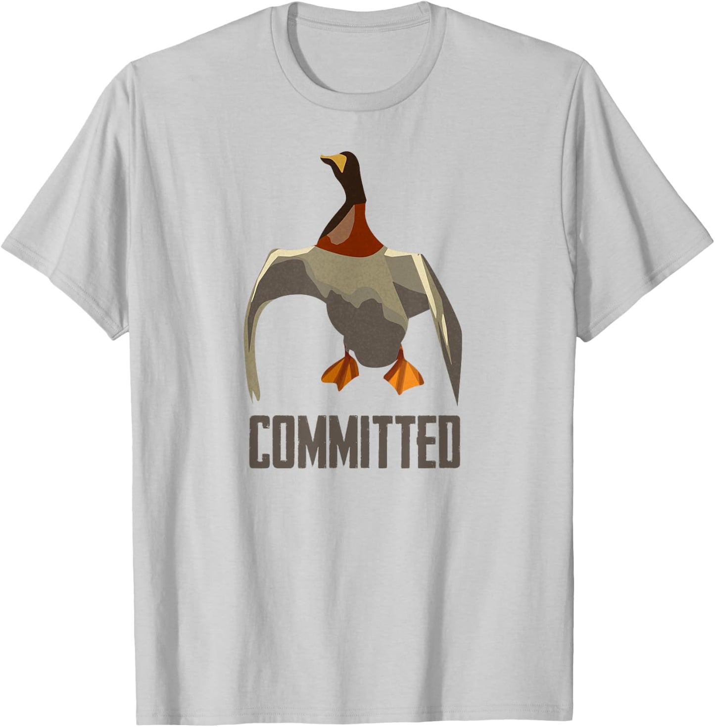 Committed Drake - Duck Hunting Shirt by Committed Waterfowl T-Shirt - T-Shirt | Ash