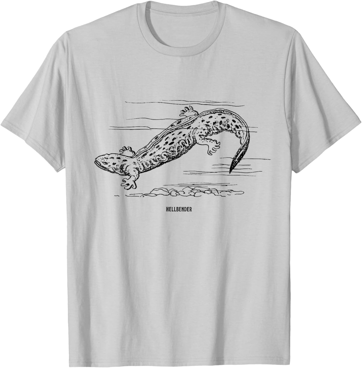 Cute Hellbender Shirt Love Herpetology Student Geek Gift T-Shirt - T-Shirt | Ash