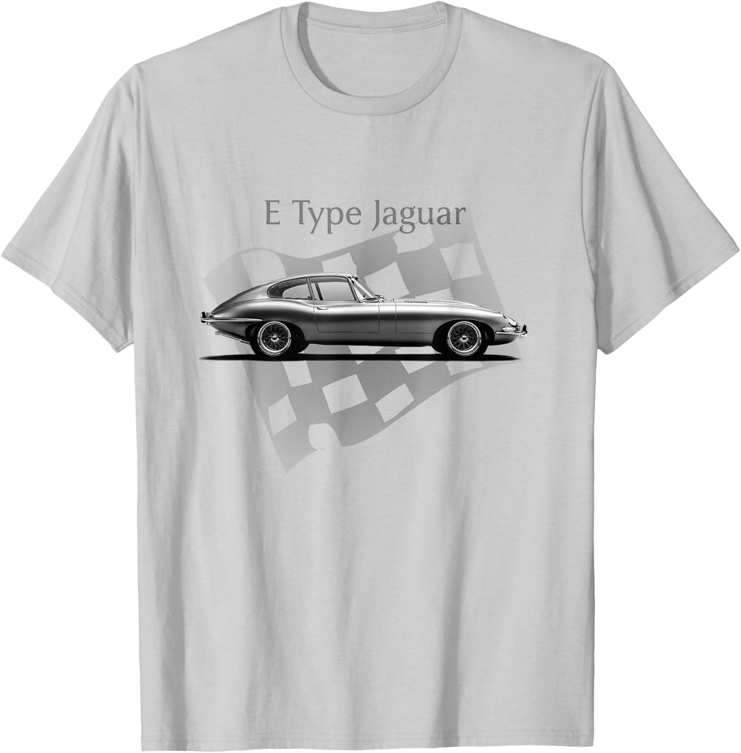 E-Type Jaguar t Shirt - Amazing Classic Car Design T-Shirt - T-Shirt | Ash