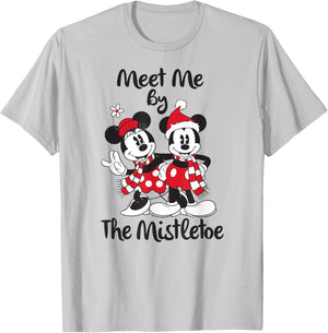 Disney - Mickey Mouse Mistletoe Holiday T-Shirt - T-Shirt | Ash