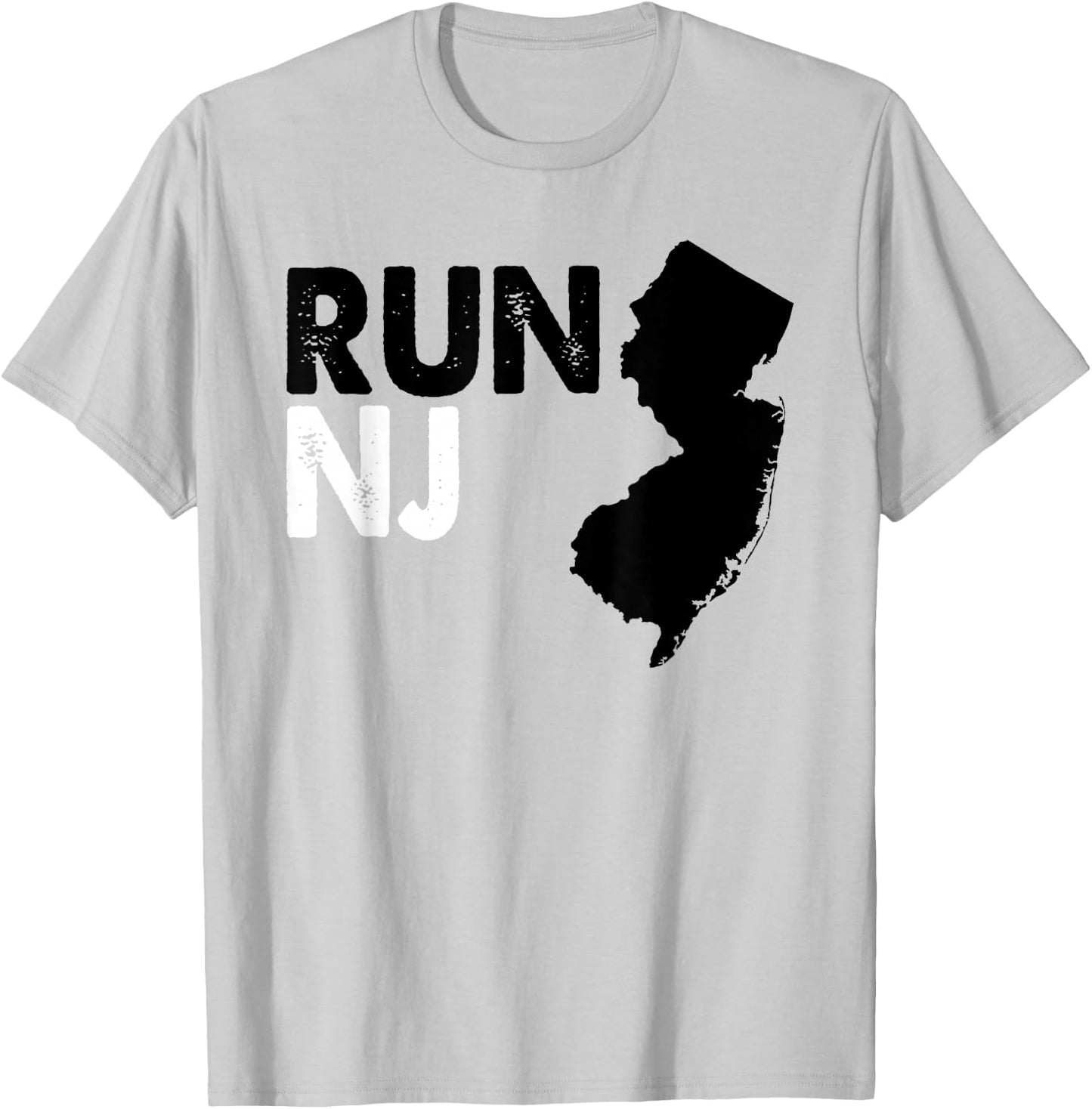 New Jersey Marathon Shirt, Run NJ T-Shirt - T-Shirt | Ash
