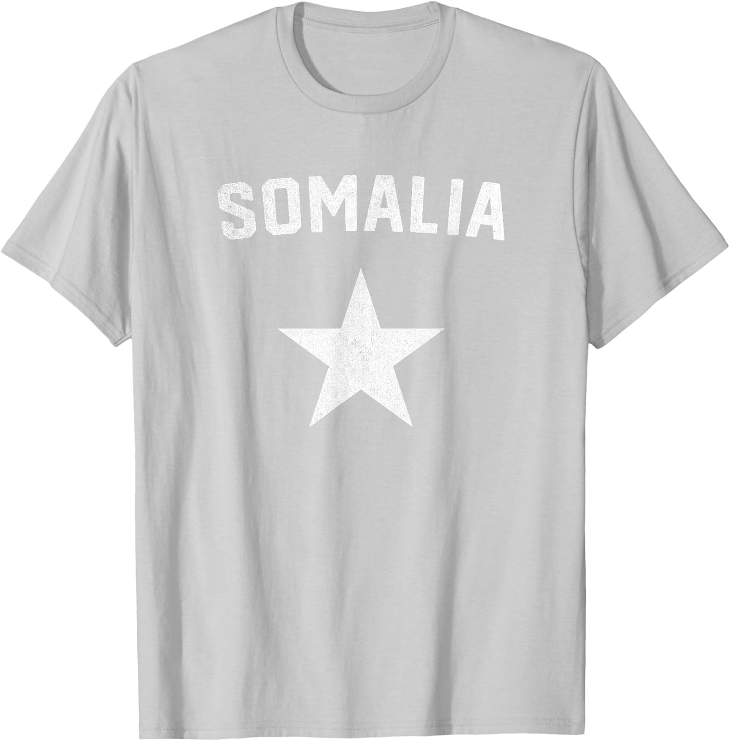 I Love Somalia Minimalist Somalian Flag T-Shirt - T-Shirt | Ash