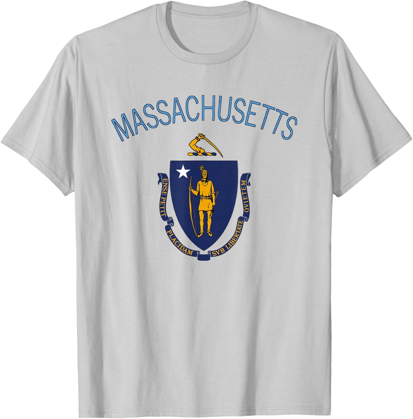 State of Massachusetts Flag - THE Bay State Boston Salem T-Shirt - T-Shirt | Ash