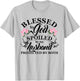 Blessed by God Spoiled By My Husband Christian T Shirt T-Shirt - T-Shirt | Ash