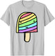 Funny and Cute Rainbow Popsicle Ice Cream for Kids T-Shirt - T-Shirt | Ash