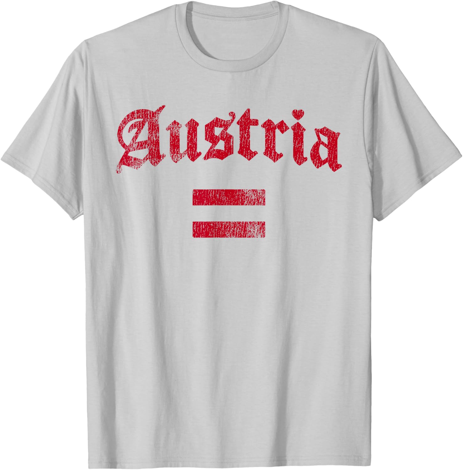 Retro Love Austria Flag Austrian Heart Men Women Kids T-Shirt - T-Shirt | Ash