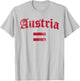 Retro Love Austria Flag Austrian Heart Men Women Kids T-Shirt - T-Shirt | Ash