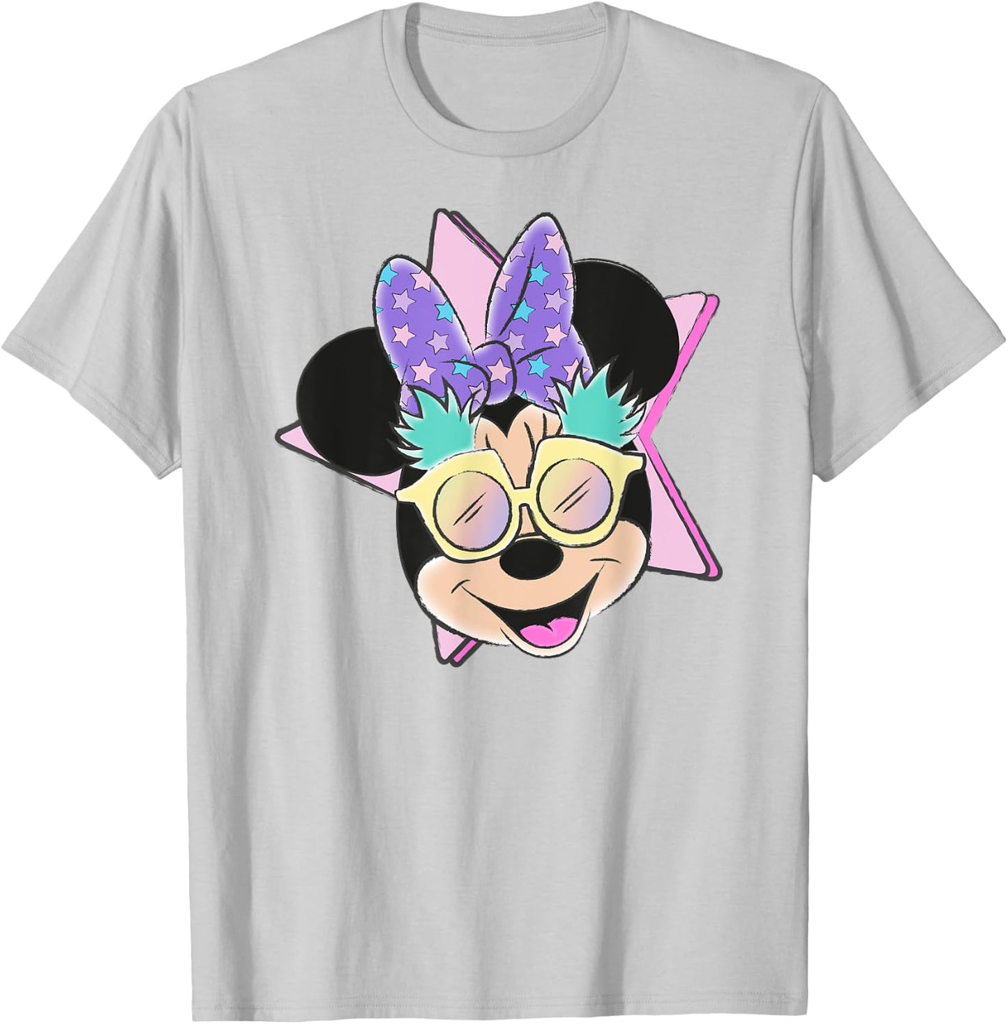 Minnie Mouse - Summer Pineapple Sunglasses With Stars T-Shirt - T-Shirt | Ash