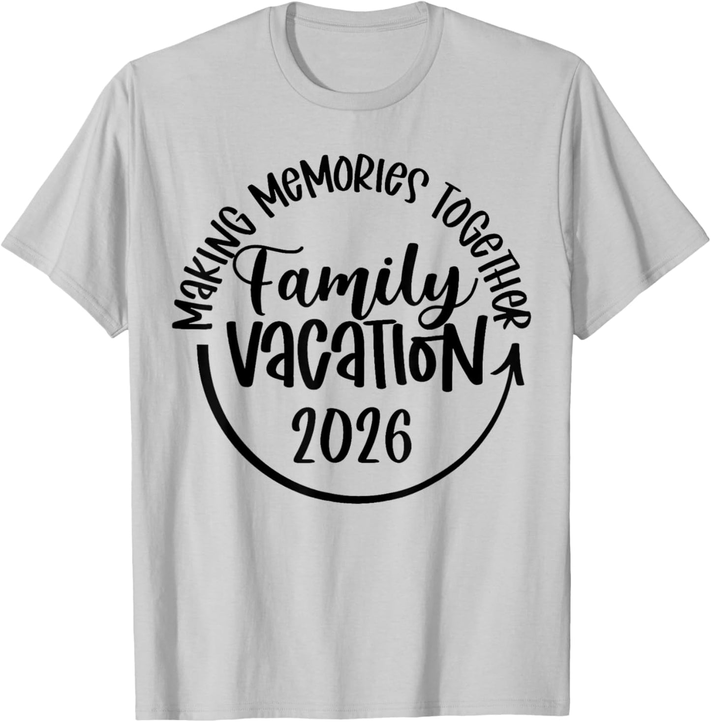 Family Vacation 2026 Beach Matching Family Summer Vacation T-Shirt - T-Shirt | Ash