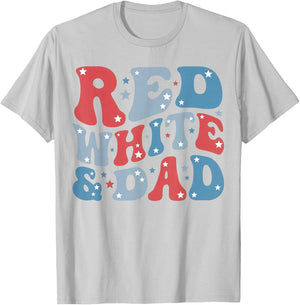 Red White and Dad Gender Reveal Family Matching T-Shirt - T-Shirt | Ash