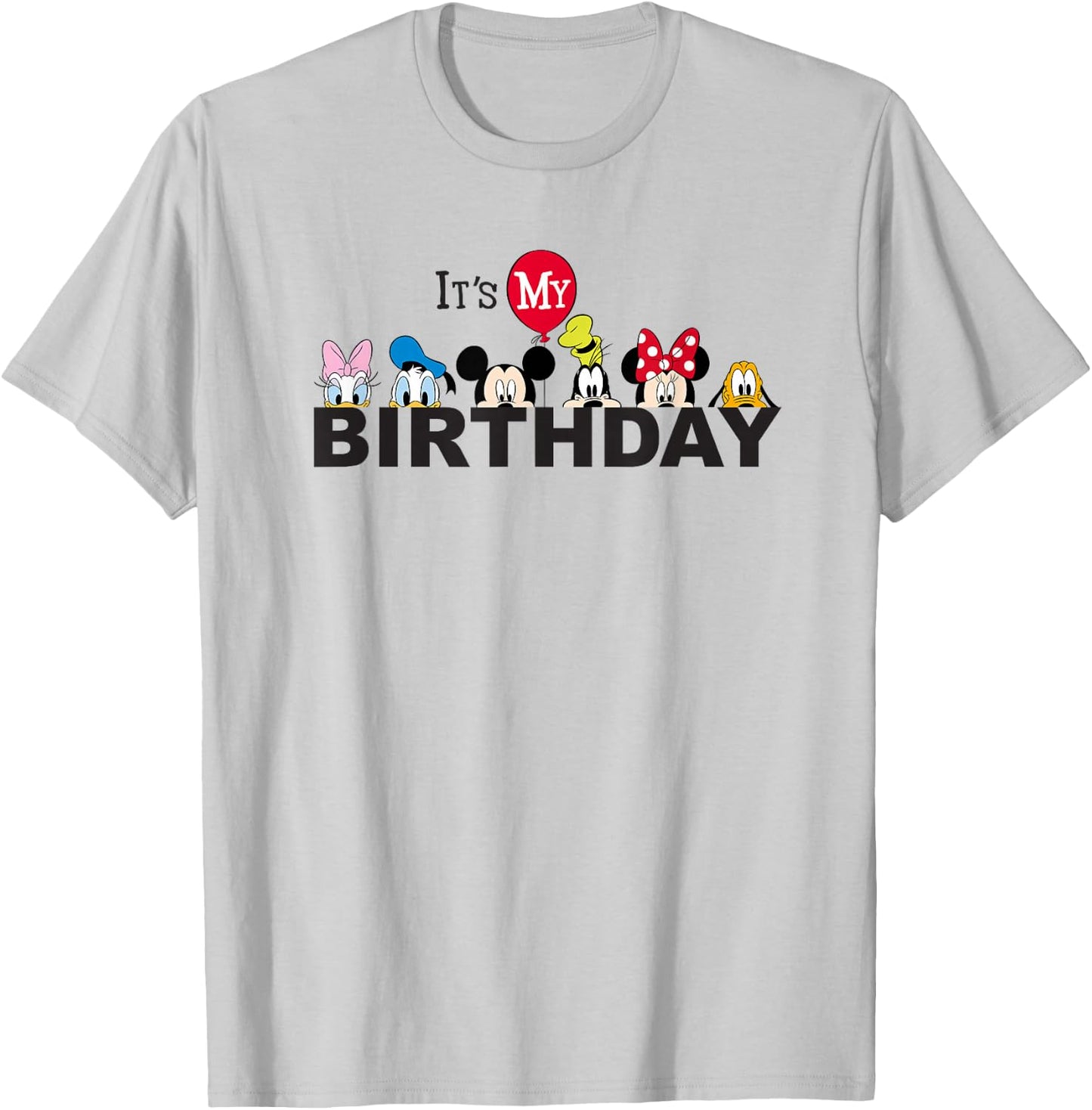 Disney Mickey and Friends It's My Birthday T-Shirt - T-Shirt | Ash