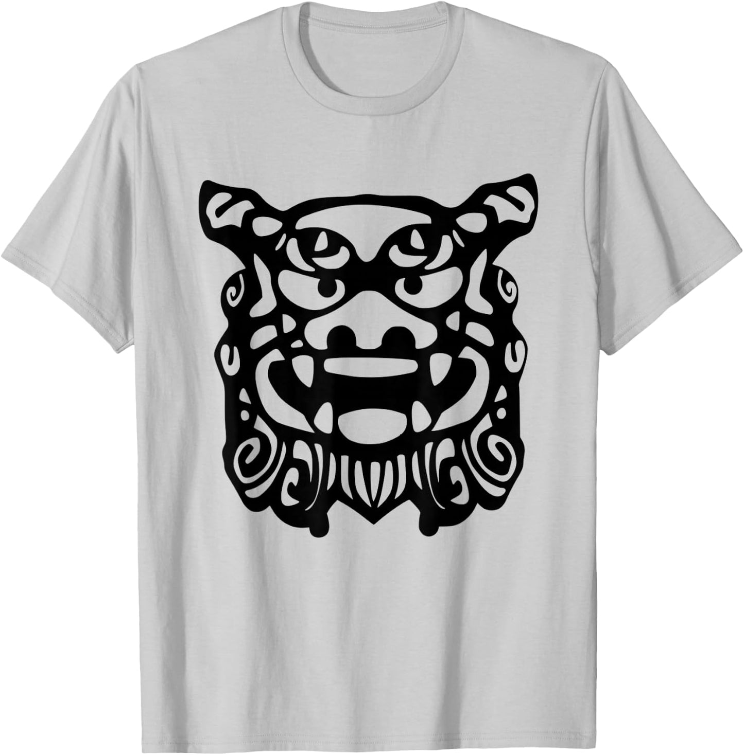 Shisa Japanese Guardian Lion Japan T-Shirt - T-Shirt | Ash