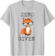 Zero Fox Given Funny Fox Shirt With Hipster Nerd Glasses T-Shirt - T-Shirt | Ash
