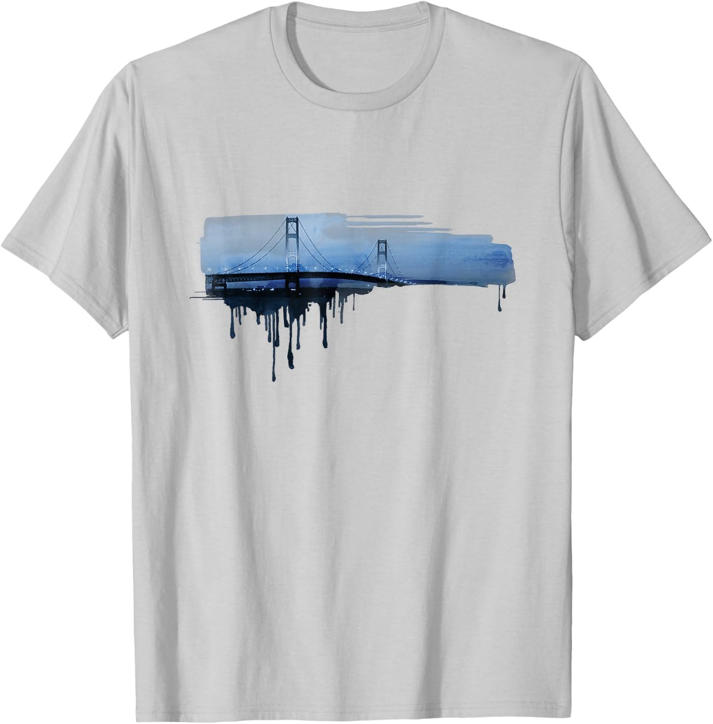 Mackinac Bridge Michigan Relaxed Fit T-Shirt - T-Shirt | Ash