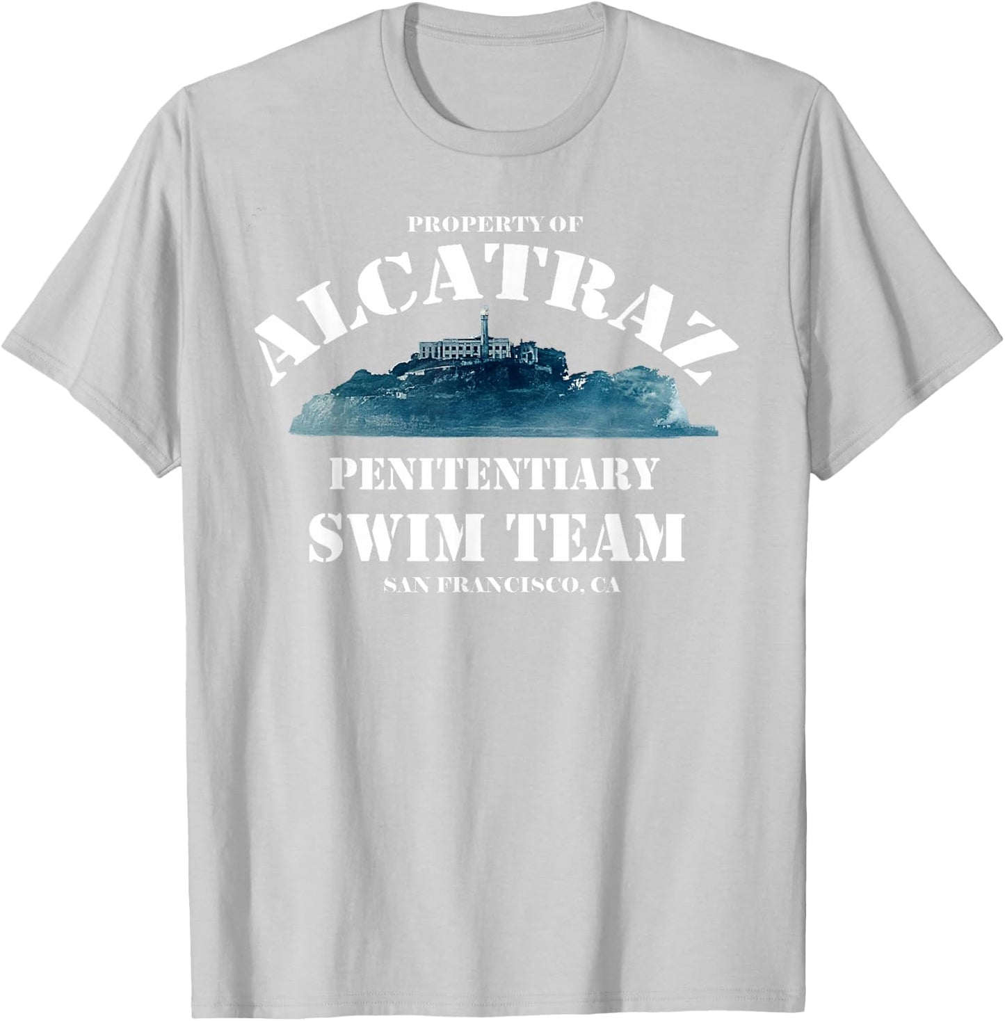 Alcatraz Swim Team, Funny T Shirt T-Shirt - T-Shirt | Ash