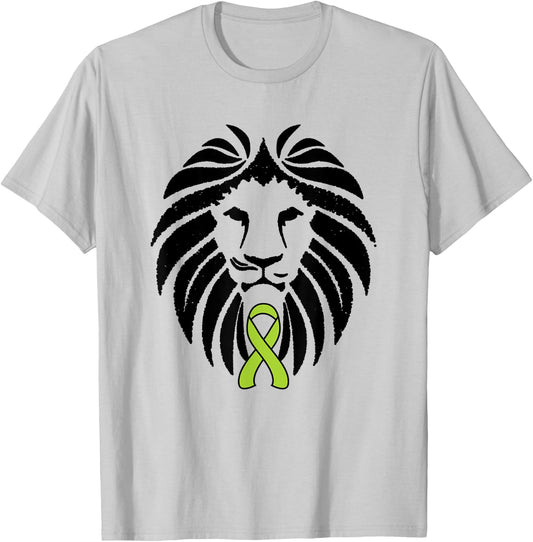 Mental Health Awareness Shirt Lion Awareness Ribbon S1 T-Shirt - T-Shirt | Ash