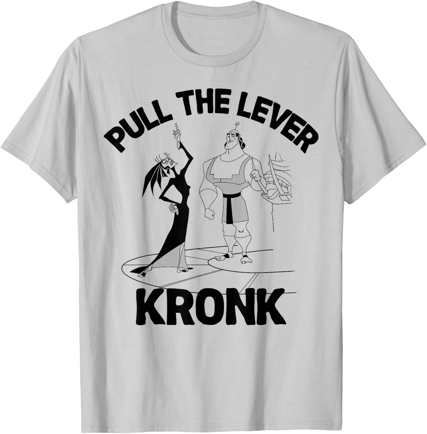 Disney Emperors New Groove Yzma Pull The Lever Kronk T-Shirt - T-Shirt | Ash