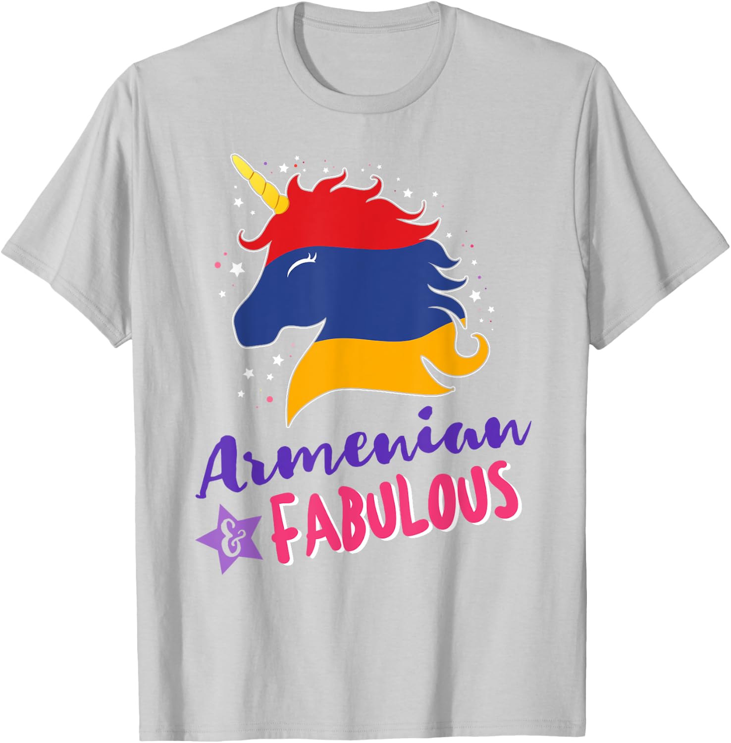 Armenia Armenian Unicorn T-Shirt - T-Shirt | Ash