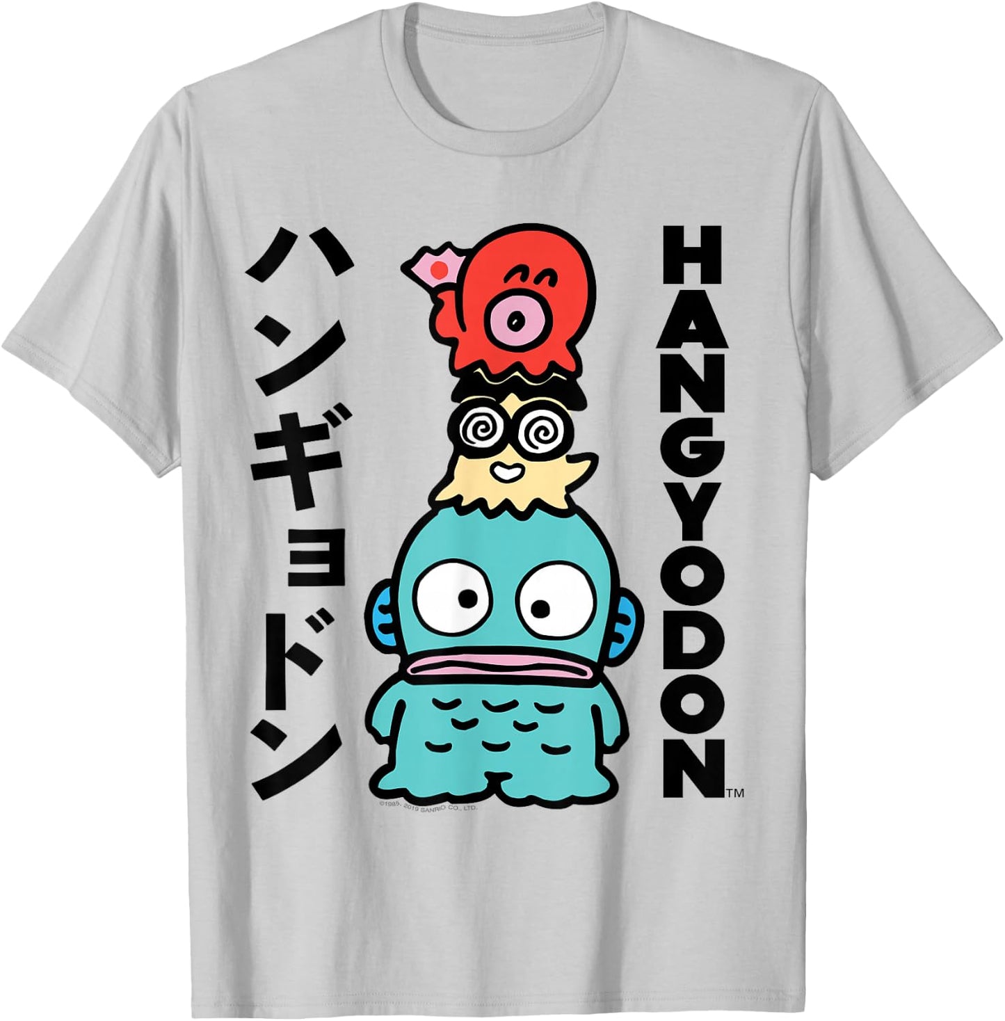 Sanrio Hangyodon Japanese Shirt T-Shirt - T-Shirt | Ash